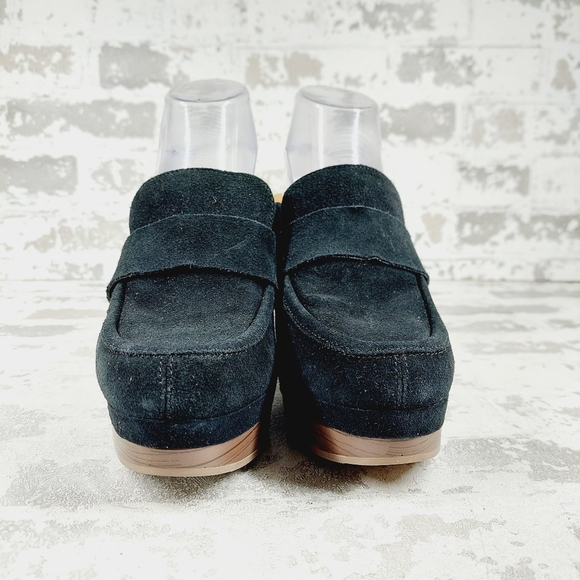 NEW Splendid Vina Black Suede Platform Loafer Clogs W1014 - Picture 3 of 13